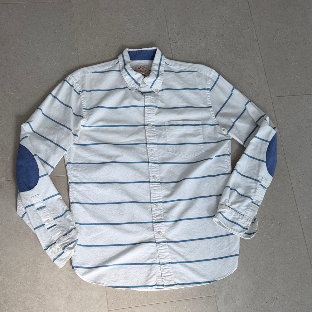 Brooks Brothers White and Blue Striped Shirt - Picture 2 of 4
